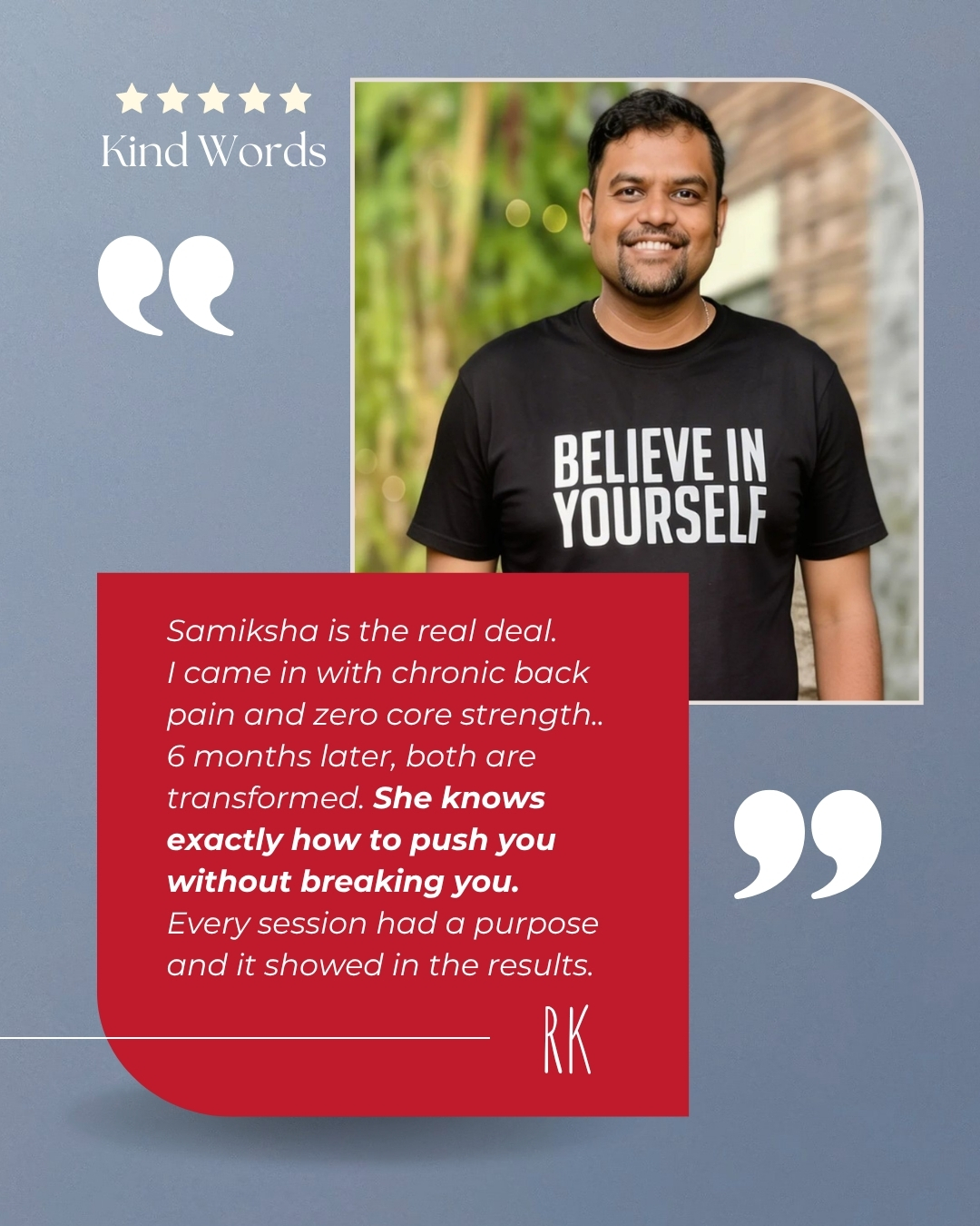 Kind words from RK